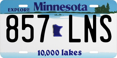 MN license plate 857LNS