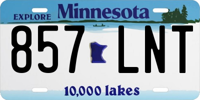 MN license plate 857LNT