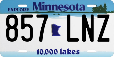 MN license plate 857LNZ