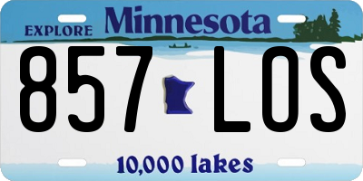 MN license plate 857LOS