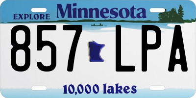 MN license plate 857LPA