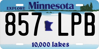 MN license plate 857LPB