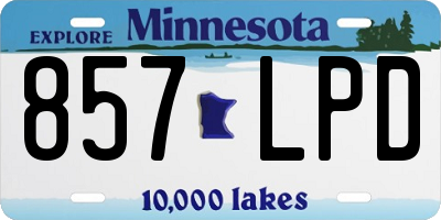 MN license plate 857LPD