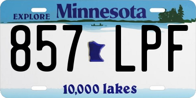 MN license plate 857LPF