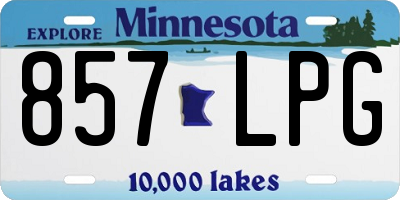MN license plate 857LPG