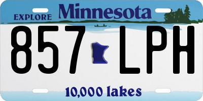 MN license plate 857LPH