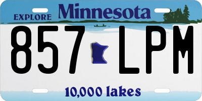 MN license plate 857LPM