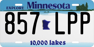 MN license plate 857LPP