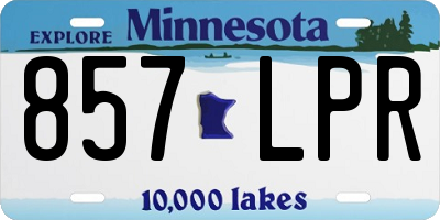 MN license plate 857LPR