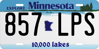 MN license plate 857LPS