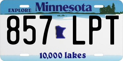 MN license plate 857LPT