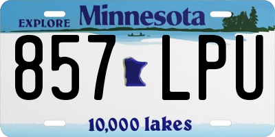 MN license plate 857LPU