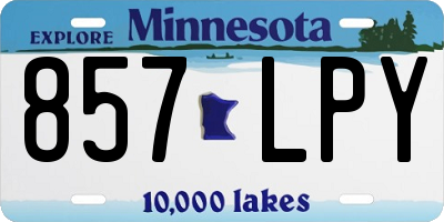 MN license plate 857LPY