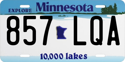 MN license plate 857LQA