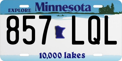 MN license plate 857LQL