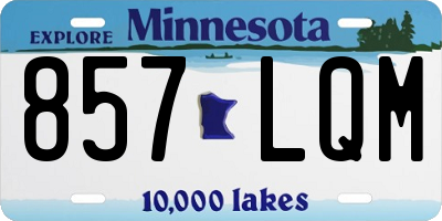 MN license plate 857LQM