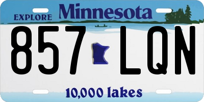 MN license plate 857LQN