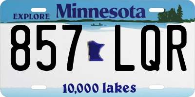 MN license plate 857LQR