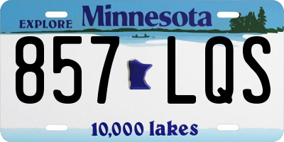MN license plate 857LQS