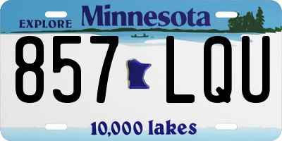MN license plate 857LQU