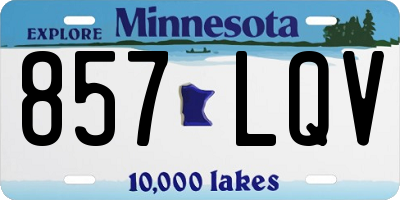MN license plate 857LQV