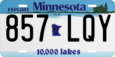 MN license plate 857LQY