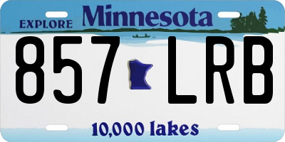 MN license plate 857LRB