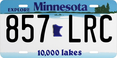 MN license plate 857LRC