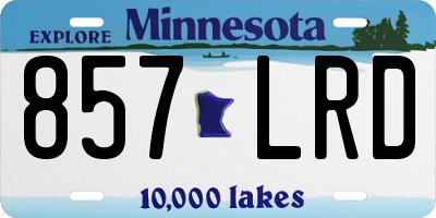 MN license plate 857LRD