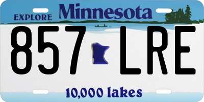 MN license plate 857LRE