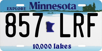MN license plate 857LRF