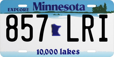 MN license plate 857LRI