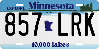 MN license plate 857LRK