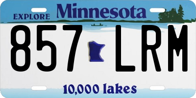 MN license plate 857LRM