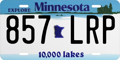 MN license plate 857LRP