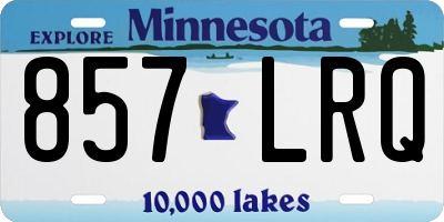 MN license plate 857LRQ