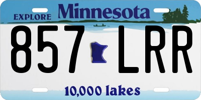 MN license plate 857LRR