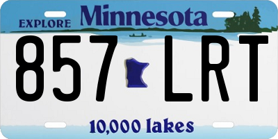 MN license plate 857LRT
