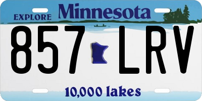 MN license plate 857LRV