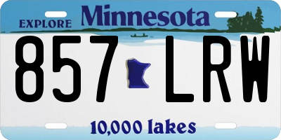 MN license plate 857LRW