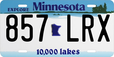 MN license plate 857LRX