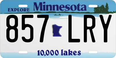 MN license plate 857LRY