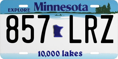 MN license plate 857LRZ