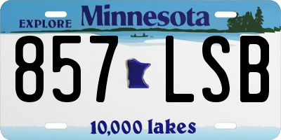 MN license plate 857LSB
