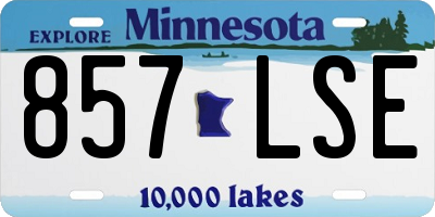 MN license plate 857LSE