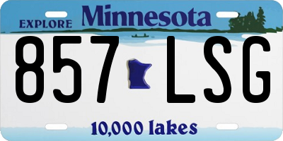 MN license plate 857LSG
