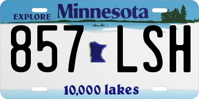 MN license plate 857LSH