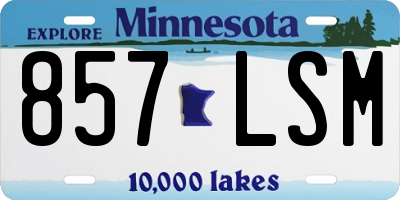 MN license plate 857LSM