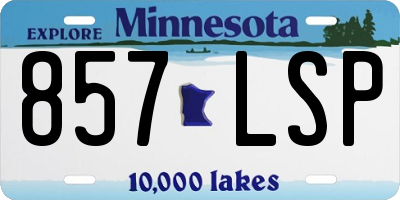 MN license plate 857LSP