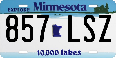 MN license plate 857LSZ